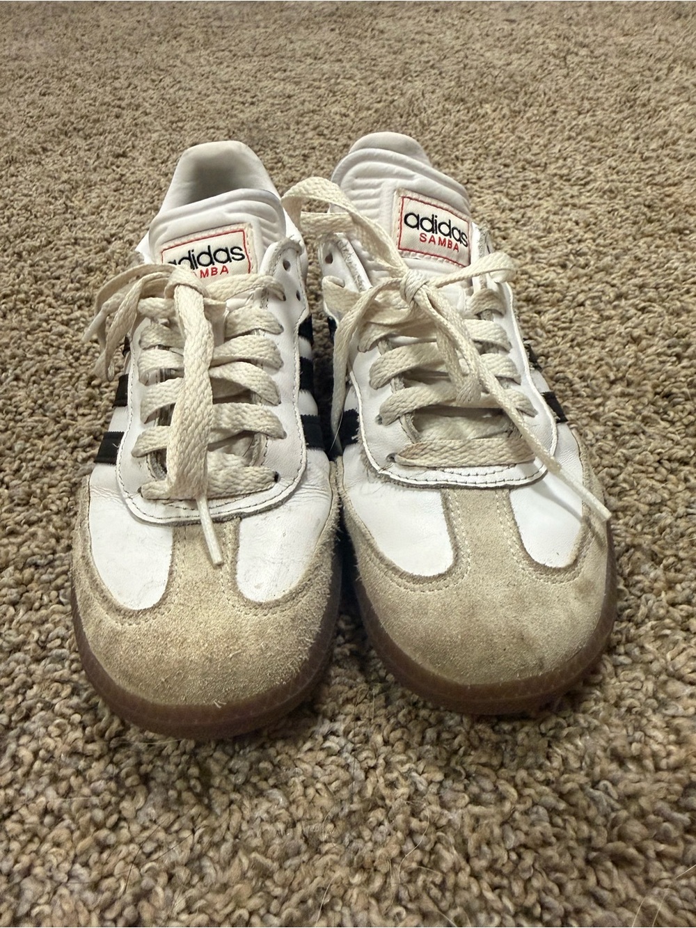 adidas White & Black Samba Low-Top Sneakers - Picture 2 of 6